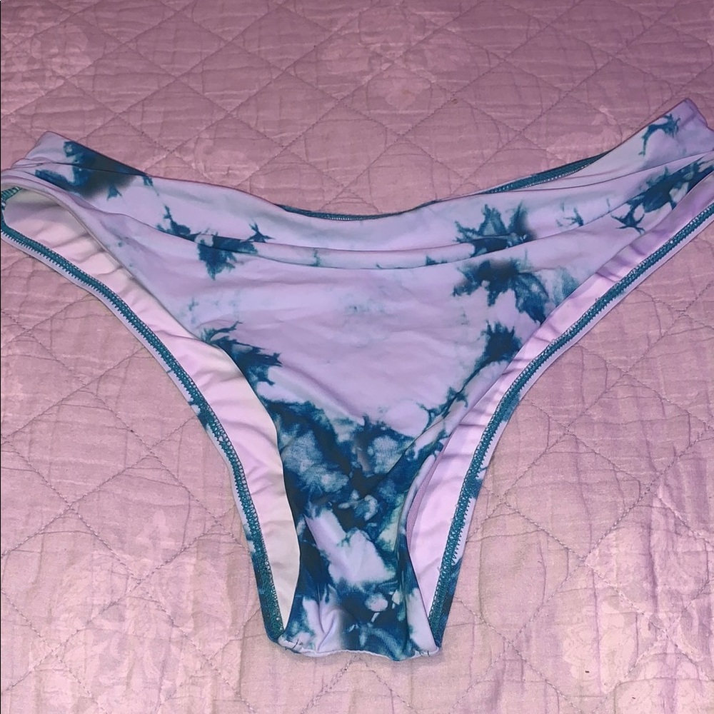 SHEIN Blue and White Bikini Cheeky Cut
